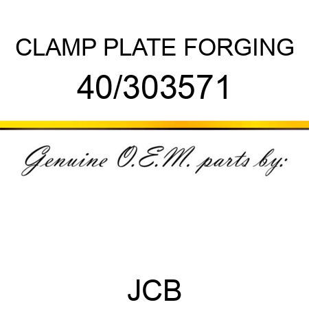 CLAMP PLATE FORGING 40/303571