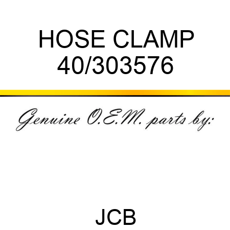 HOSE CLAMP 40/303576