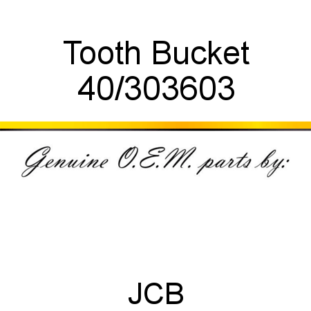 40/303603 Bucket Tooth for JCB 3CX Digger Twin Strap Type Replaces OEM 