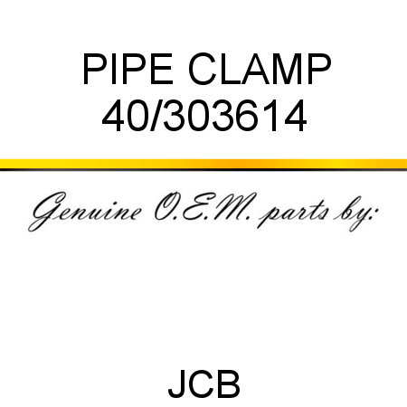 PIPE CLAMP 40/303614
