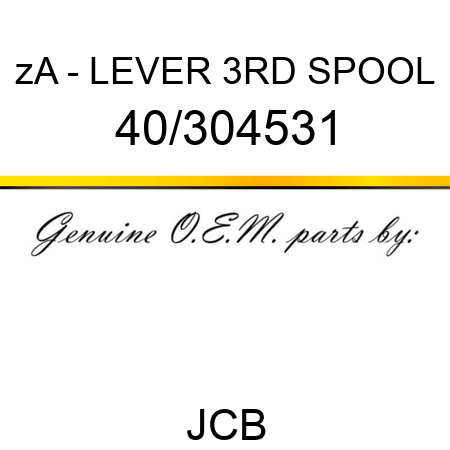 zA - LEVER 3RD SPOOL 40/304531