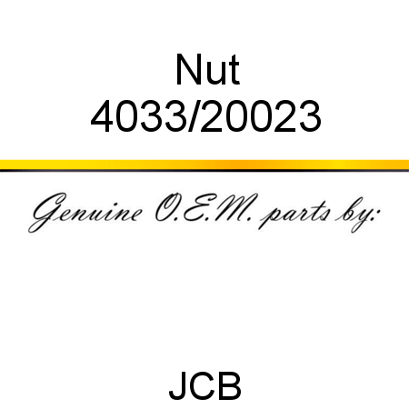 Nut 4033/20023