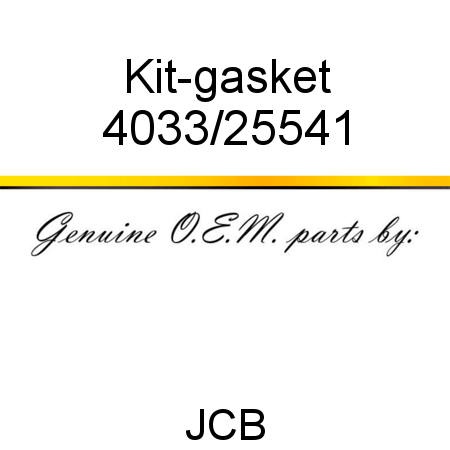 Kit-gasket 4033/25541