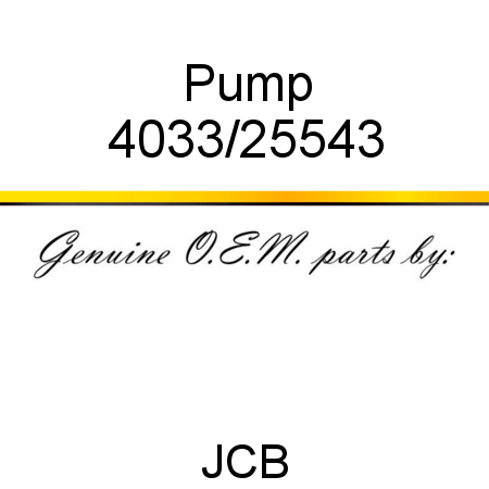 Pump 4033/25543
