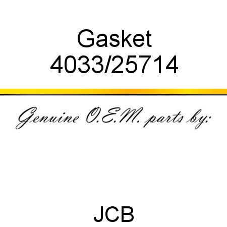 Gasket 4033/25714