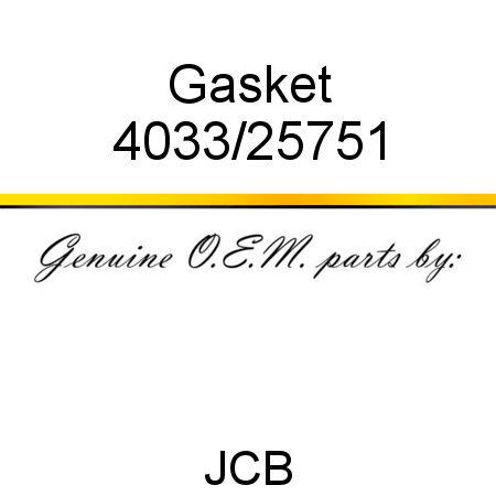 Gasket 4033/25751