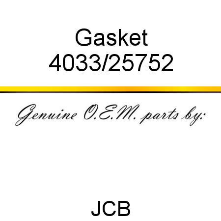 Gasket 4033/25752