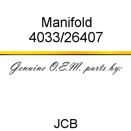 Manifold 4033/26407