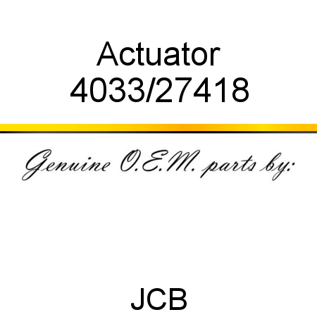 Actuator 4033/27418