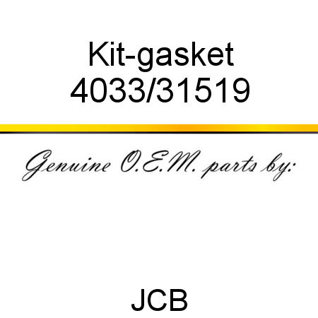 Kit-gasket 4033/31519