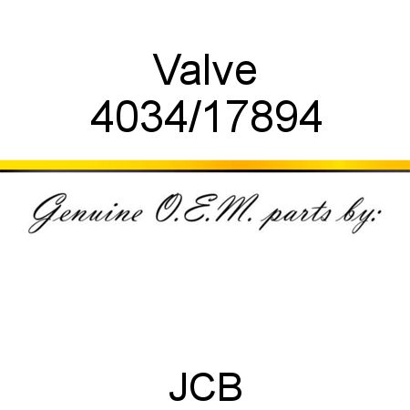 Valve 4034/17894