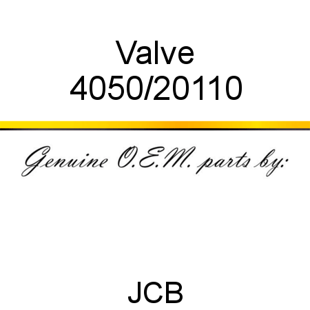Valve 4050/20110