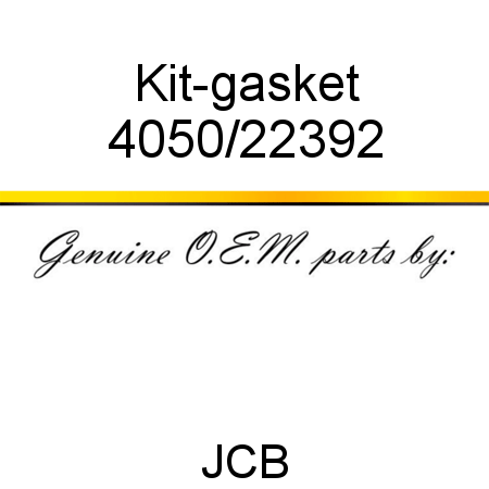 Kit-gasket 4050/22392