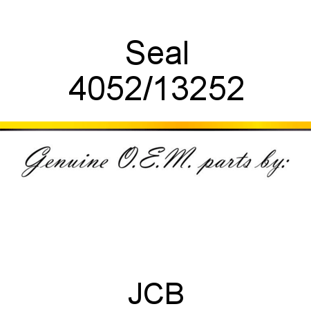 Seal 4052/13252