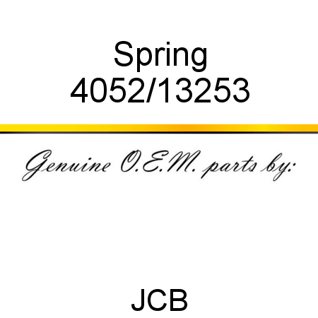 Spring 4052/13253