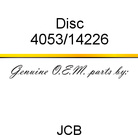 Disc 4053/14226