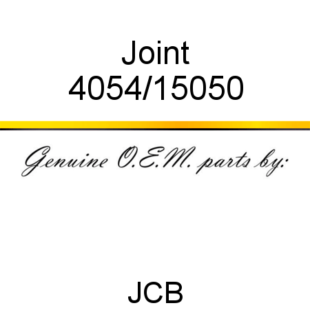 Joint 4054/15050