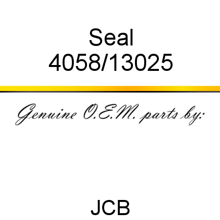 Seal 4058/13025