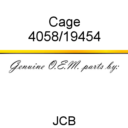 Cage 4058/19454