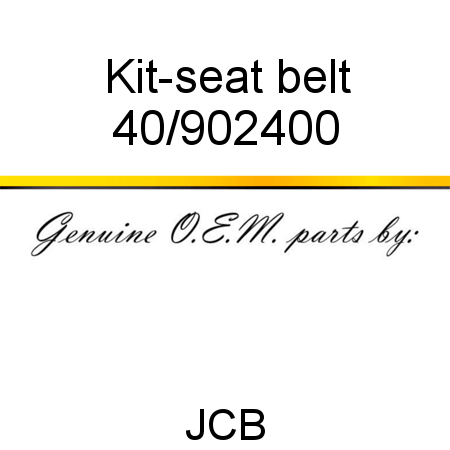 Kit-seat belt 40/902400