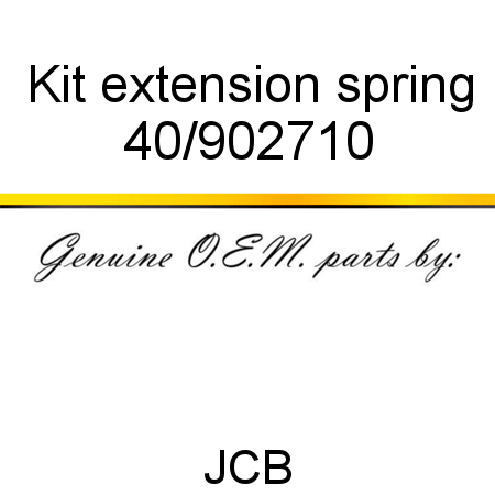 Kit, extension spring 40/902710