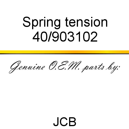 Spring, tension 40/903102