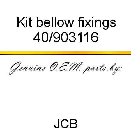 Kit, bellow fixings 40/903116