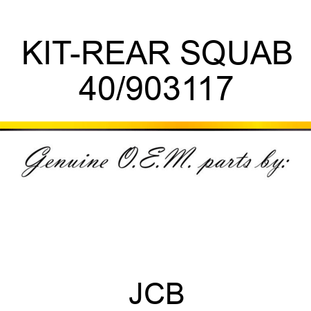 KIT-REAR SQUAB 40/903117