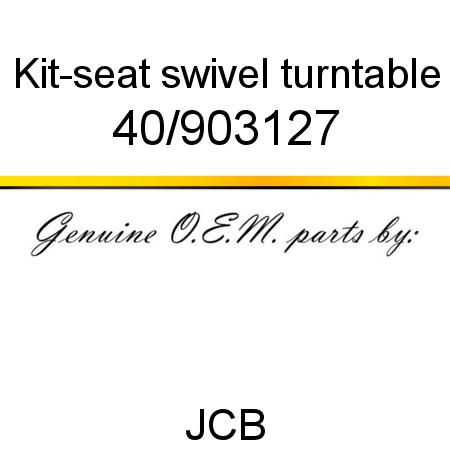 Kit-seat swivel, turntable 40/903127