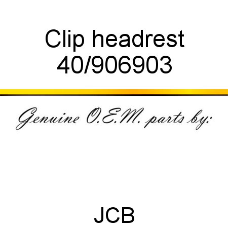 Clip, headrest 40/906903