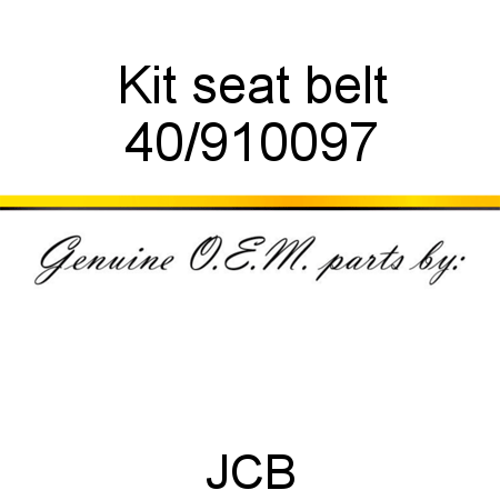Kit, seat belt 40/910097