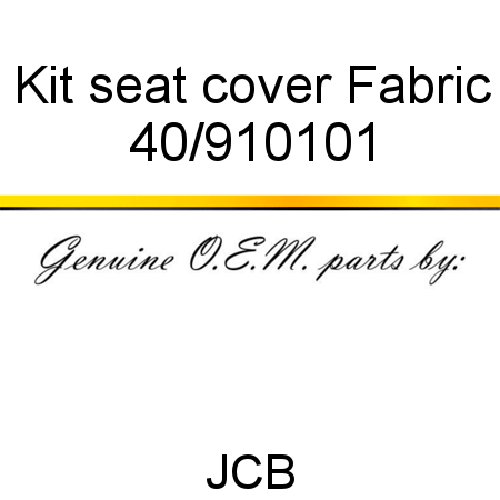 Kit, seat cover, Fabric 40/910101