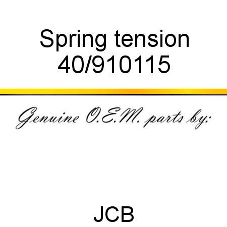 Spring, tension 40/910115