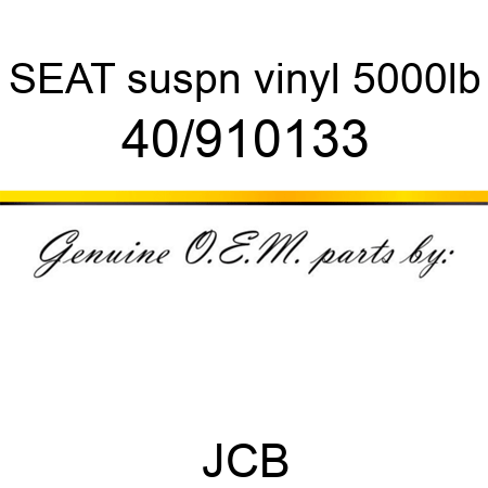 SEAT suspn vinyl 5000lb 40/910133