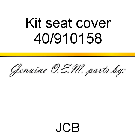 Kit, seat cover 40/910158