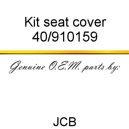 Kit, seat cover 40/910159