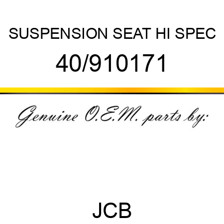 SUSPENSION SEAT HI SPEC 40/910171