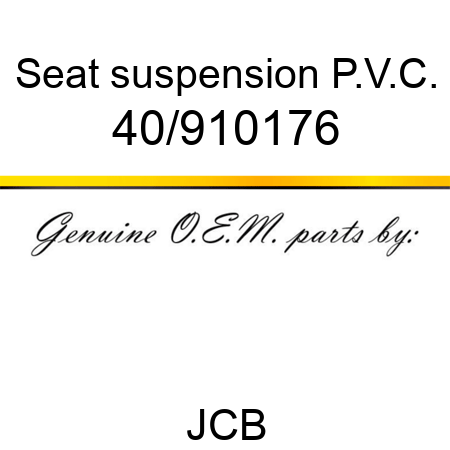 Seat, suspension, P.V.C. 40/910176