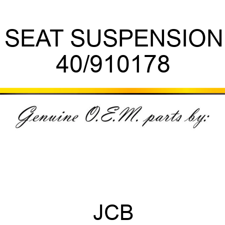 SEAT SUSPENSION 40/910178