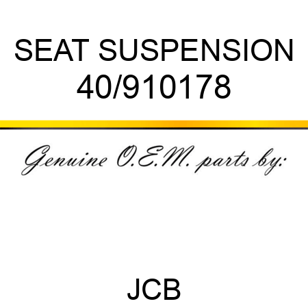 SEAT SUSPENSION 40/910178