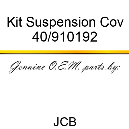 Kit Suspension Cov 40/910192