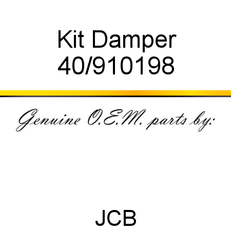 Kit, Damper 40/910198