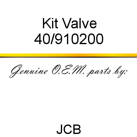 Kit, Valve 40/910200