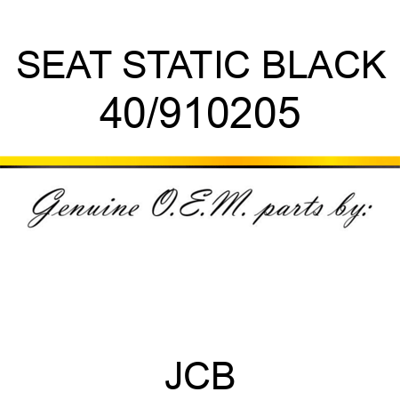 SEAT STATIC BLACK 40/910205