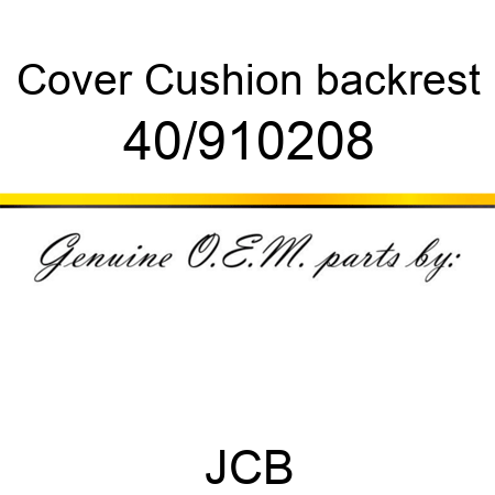 Cover, Cushion, backrest 40/910208