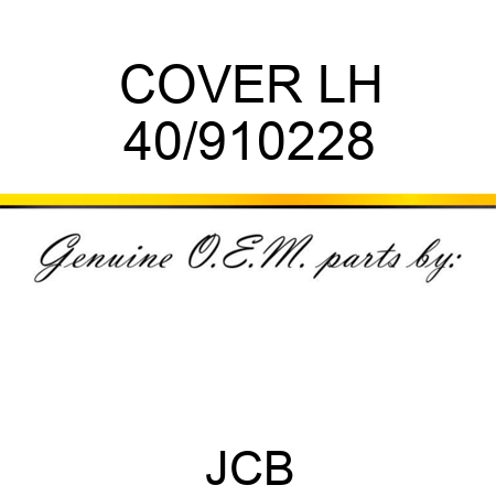 COVER LH 40/910228