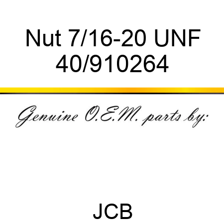Nut 7/16-20 UNF 40/910264