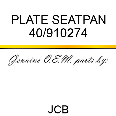 PLATE SEATPAN 40/910274
