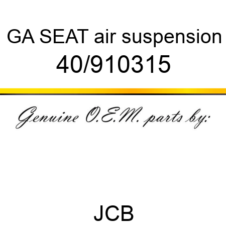 GA SEAT air suspension 40/910315