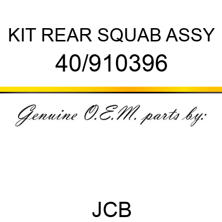 KIT REAR SQUAB ASSY 40/910396